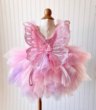 Load image into Gallery viewer, Pink and Lavender Butterly Dress with Wings