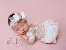 Load image into Gallery viewer, Tessa Romper in White and Ivory