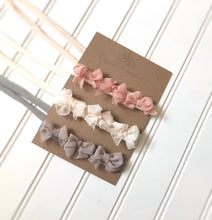 Load image into Gallery viewer, Ivory, Blush and Taupe Tiebacks