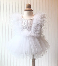 Load image into Gallery viewer, Vanessa Feather Romper in White