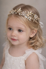 Load image into Gallery viewer, Gold Floral Headpiece