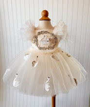 Load image into Gallery viewer, Elodie Swan Dress, Holiday Swan Romper Dress