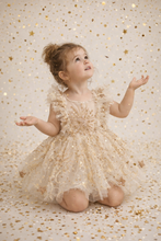 Load image into Gallery viewer, Adelyn Sparkle Dress in Gold