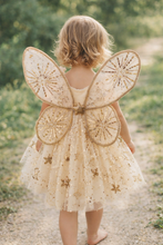 Load image into Gallery viewer, Adelyn Gold Star Dress and Wings