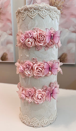 Blush and Light Pink Butterfly Headpiece