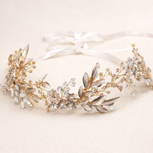 Load image into Gallery viewer, Gold Floral Headpiece