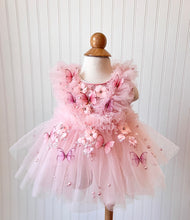 Load image into Gallery viewer, Blush Butterfly Dress and Removable Lace Wings, Blush Wings and Dress