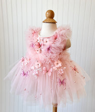 Load image into Gallery viewer, Blush Butterfly Dress and Removable Lace Wings, Blush Wings and Dress