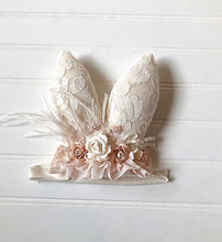 Load image into Gallery viewer, Bunny Headband in Ivory