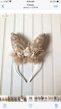 Load image into Gallery viewer, Bunny Headband in Champagne, Ivory or Light Tan