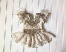 Load image into Gallery viewer, Blaire Romper in Ivory with Pearl Attachment
