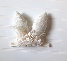 Load image into Gallery viewer, Bunny Headband in Ivory