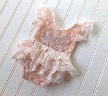 Load image into Gallery viewer, Blush Pink Georgia Lace Romper
