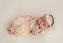 Load image into Gallery viewer, Keira Romper in Gold and Pale Peach