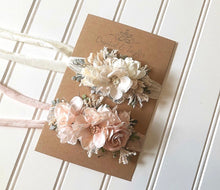 Load image into Gallery viewer, Tiebacks in Blush and Ivory