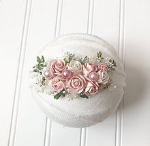 Load image into Gallery viewer, Ivory and Blush Pink Headband