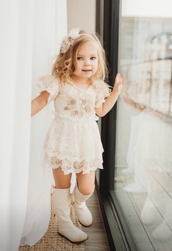 Helena Romper in Ivory