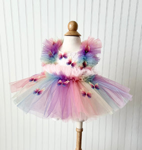 Alisa Rainbow Butterfly Dress
