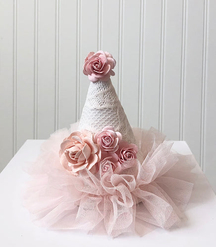Blush Pink Ruffle Party Hat