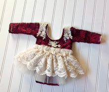 Load image into Gallery viewer, Blaire Holiday Romper with Pearl Attachment