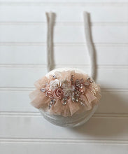 Load image into Gallery viewer, Floral Ruffle Tieback in Light Blush