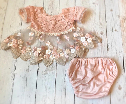 Rory Top and Bloomers in Blush Pink