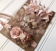 Load image into Gallery viewer, Set of 3 Embellished Headbands in Blush, Ivory and Gold