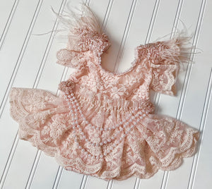 Blaire Romper in Blush Pink